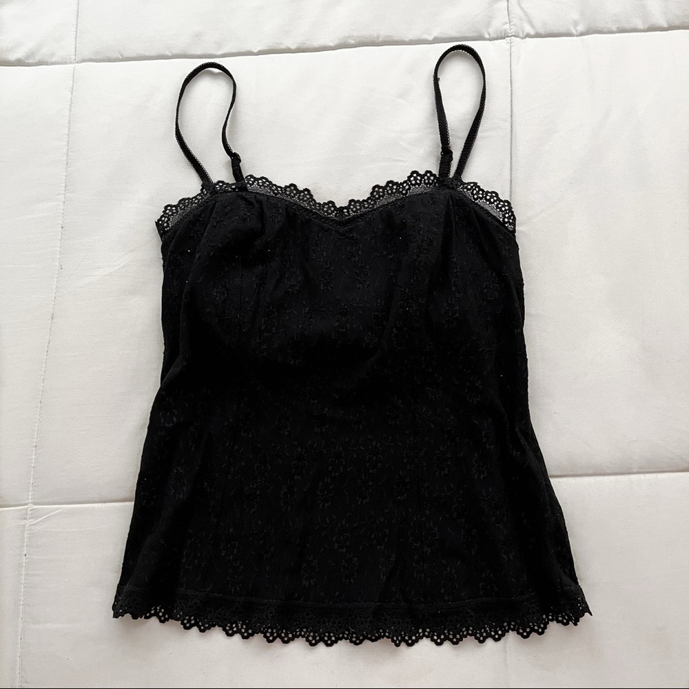 Black lace cami